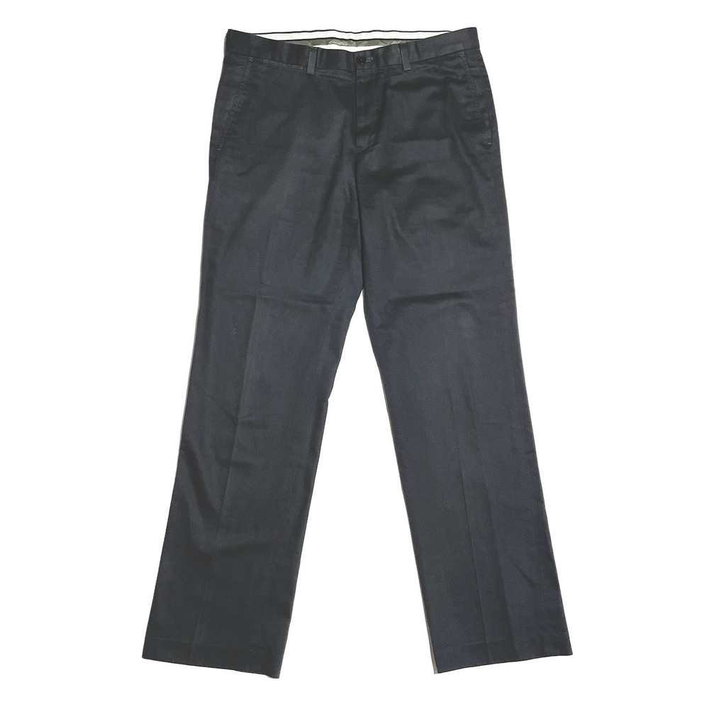 Eddie Bauer Dark Gray Khaki Dress Pants Men's Size 35x34 Wrinkle Free